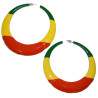 Oorbellen Ring - Rood-Geel-Groen