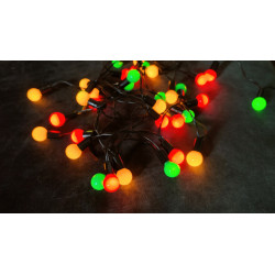 Carnaval LED Verlichting -  Rood Geel Groen - 50 lampjes