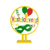 Houten cirkel - Vastelaovend - Rood-Geel-Groen - Ø 40cm