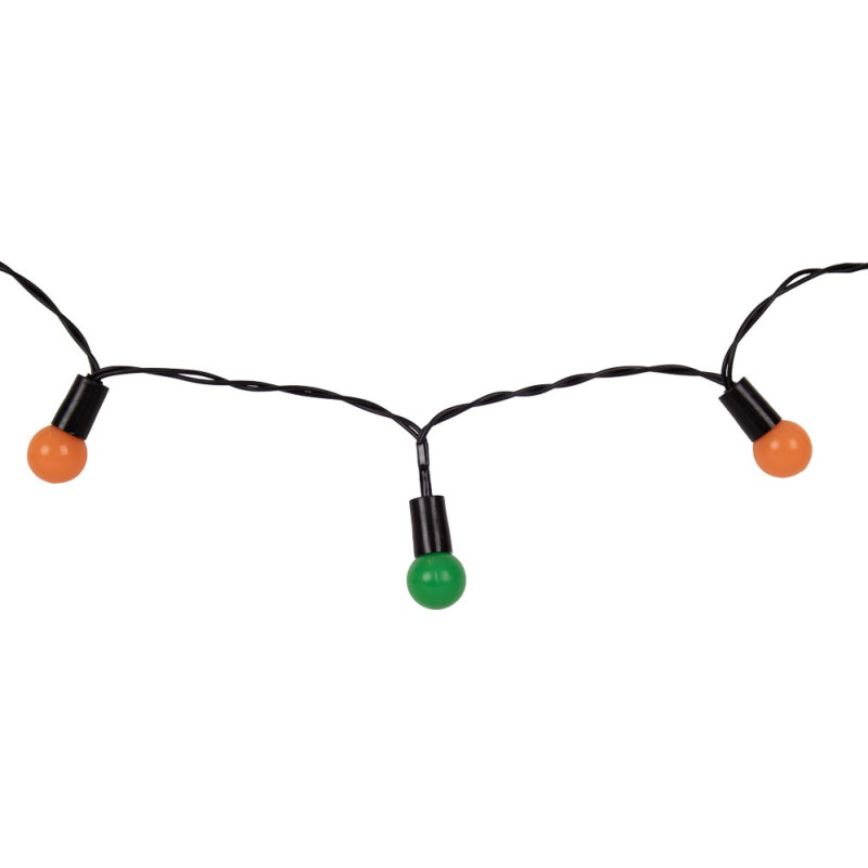 Carnaval LED Verlichting - Kruikenstad - 50 lampjes - Groen-Oranje