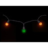 Carnaval LED Verlichting - Kruikenstad - 50 lampjes - Groen-Oranje