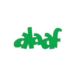 Tekst Alaaf set in hout rood/geel/groen