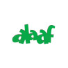 Tekst Alaaf set in hout rood/geel/groen
