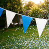 Brandvertragende PVC Vlaggenlijn blauw-wit - 10 mtr