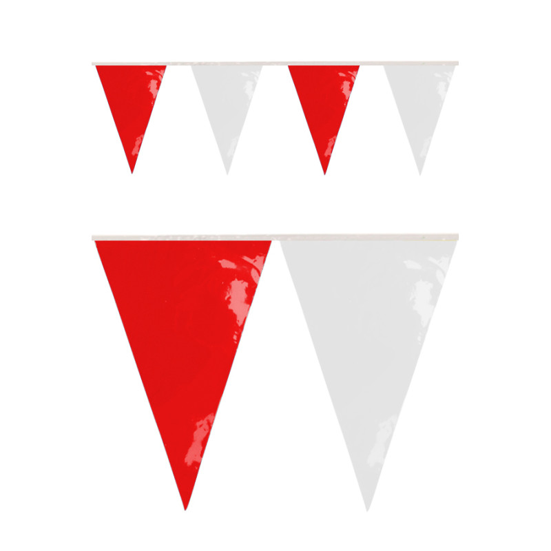 Brandvertragende PVC Vlaggenlijn brabant - rood-wit - 10 mtr