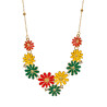 Ketting bloemetjes Rood-Geel-Groen
