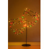 Masker Decoratie op standaard | Met LED Verlichting | Rood - Geel - Groen | 72 lamps | Carnaval | 40 x 50 cm