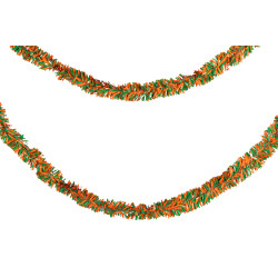 Brandvertragende PVC Guirlande oranje - groen mix 5m Ø 8 cm