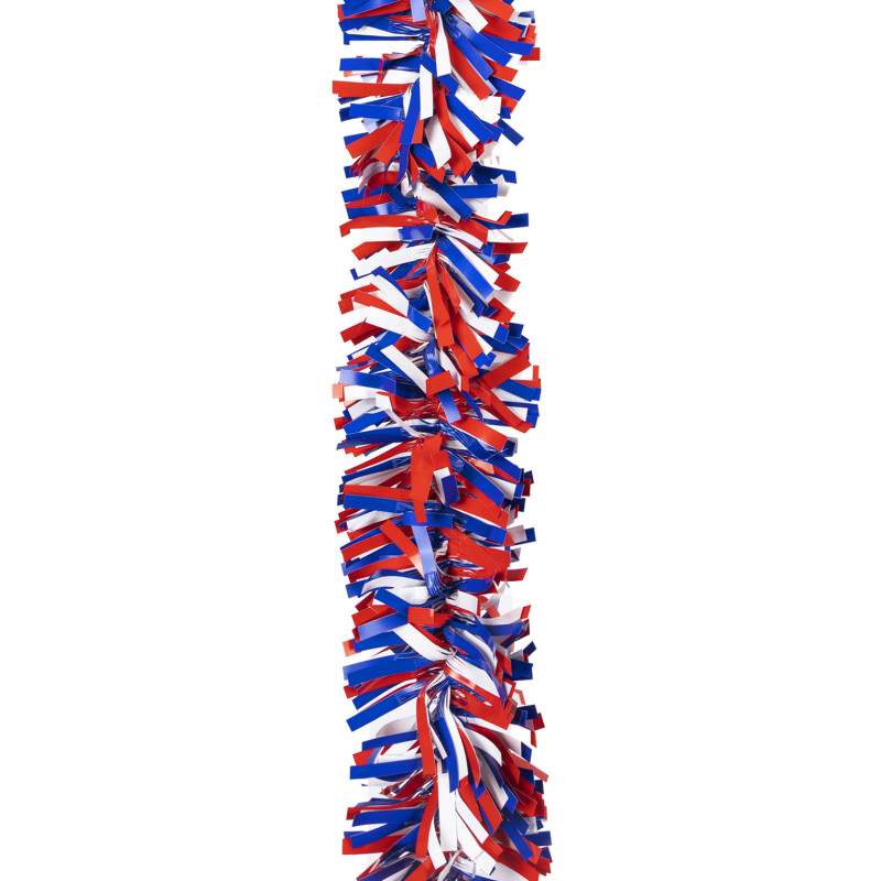 Brandvertragende PVC Guirlande Brabant - rood - wit - blauw mix 5m Ø 8 cm