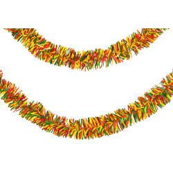 Brandvertragende PVC Guirlande rood-geel-groen mix 5m - Ø 12 cm