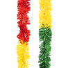 Brandvertragende PVC Guirlande rood-geel-groen blokken 5m - Ø 12 cm