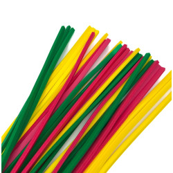 Foam stroken  rood - geel - groen 30 stuks 1 cm