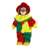 Clownspop met hoed - 20 cm - Rood-Geel-Groen