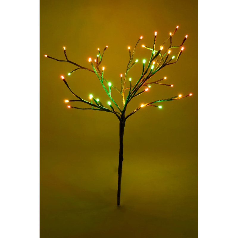 Carnaval LED decoratie takken - rood-geel-groen - 60 cm