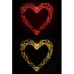 Carnaval - Valentijn hart - 3D - LED-verlichting - 50 cm