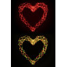 Carnaval - Valentijn hart - 3D - LED-verlichting - 50 cm