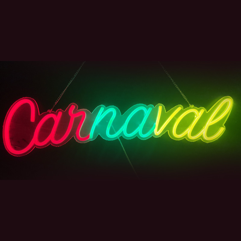 LED Neon Sign - CARNAVAL - rood-groen-geel