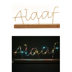 Plankje met ALAAF -  Verlicht